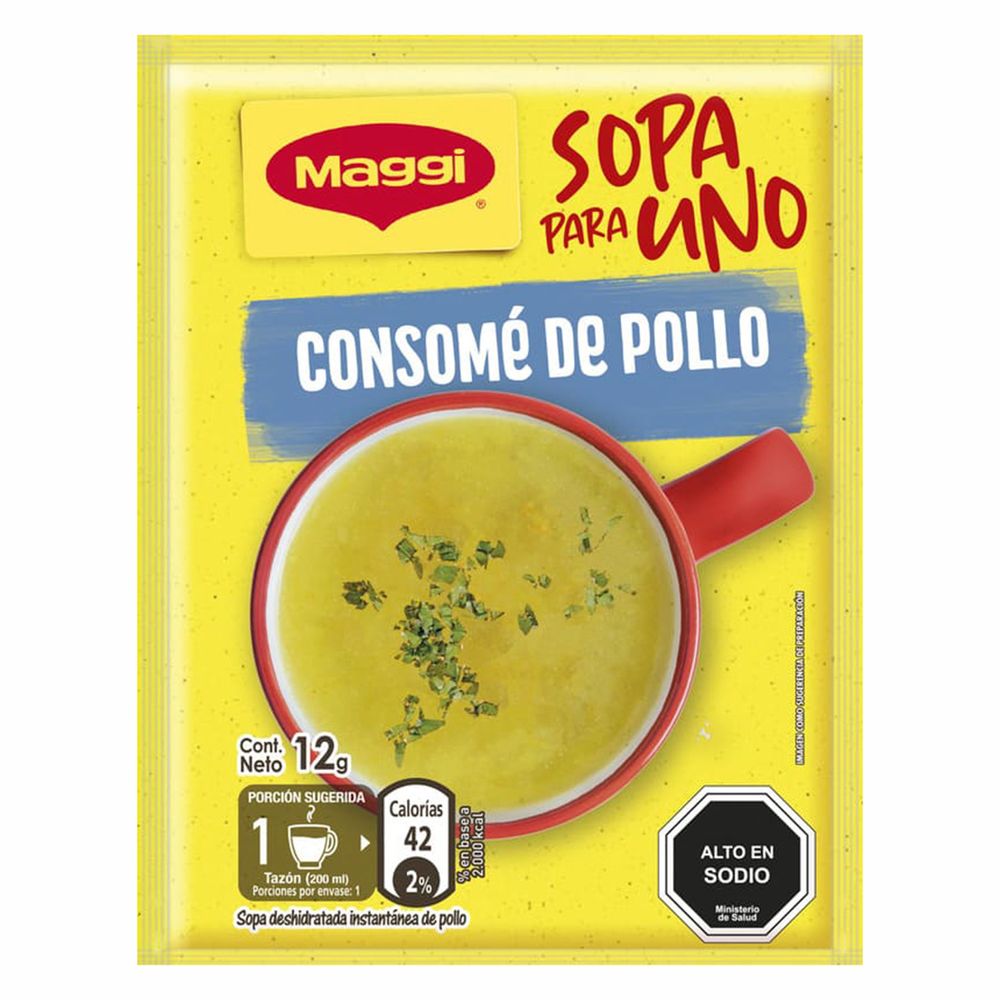 Sopa Maggi Para Uno Consomé de Pollo 12 g - spidcl